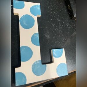 Blue Polka Dot Decorative Letter
